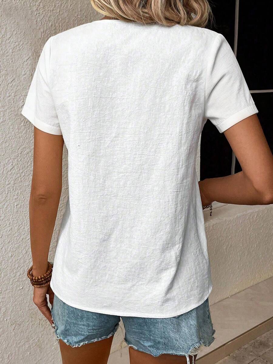 Blusa Decote V com Renda IMG 24