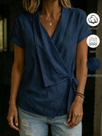 Blusa Decote V Transpassado com Amarração IMG 11