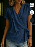 Blusa Decote V Transpassado com Amarração IMG 12