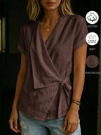 Blusa Decote V Transpassado com Amarração IMG 41