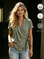 Blusa Decote V Transpassado com Amarração IMG 42