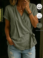 Blusa Decote V Transpassado com Amarração IMG 44
