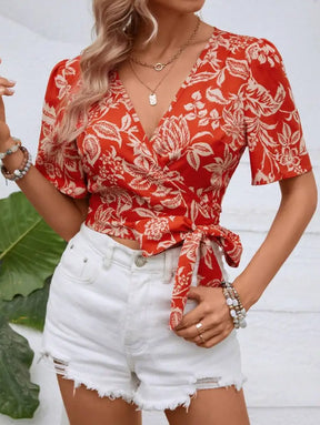 Blusa Flora P / Laranja