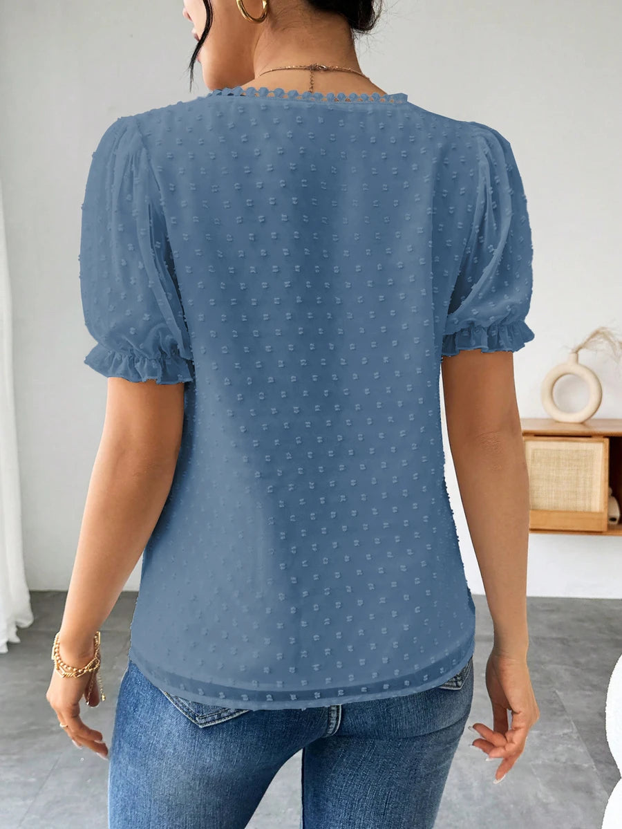 Blusa Jacquard Decote V IMG 17