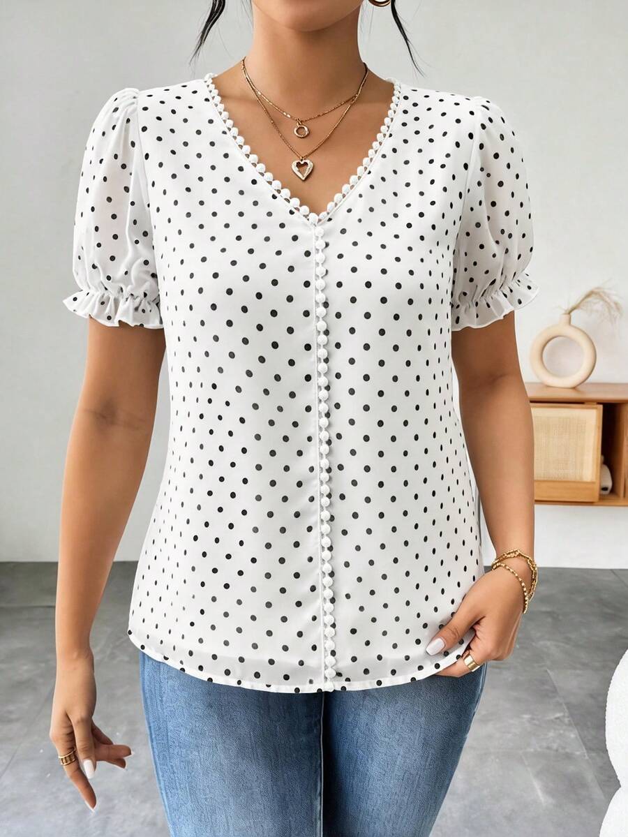 Blusa Jacquard Decote V IMG 51