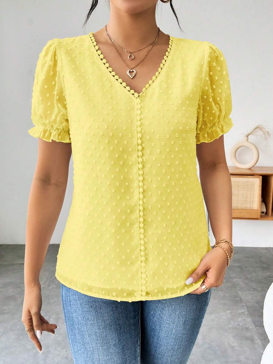 Blusa Jacquard Decote V IMG 54
