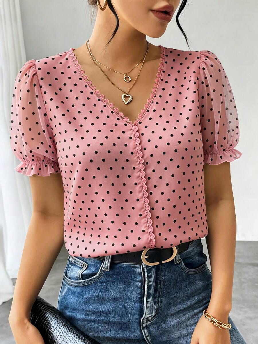 Blusa Jacquard Decote V IMG 72