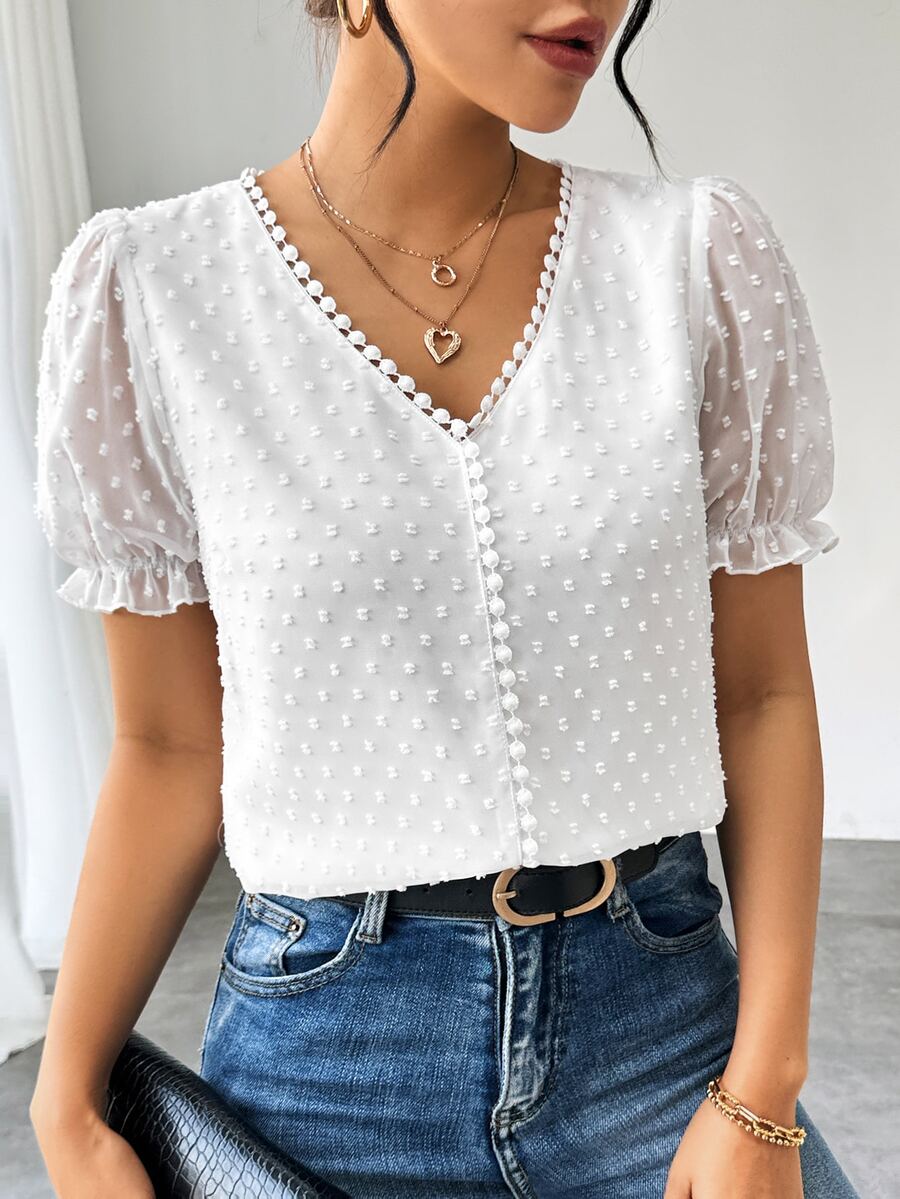 Blusa Jacquard Decote V IMG 8