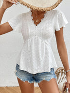 Blusa Peplum com Bordado e Renda IMG 1