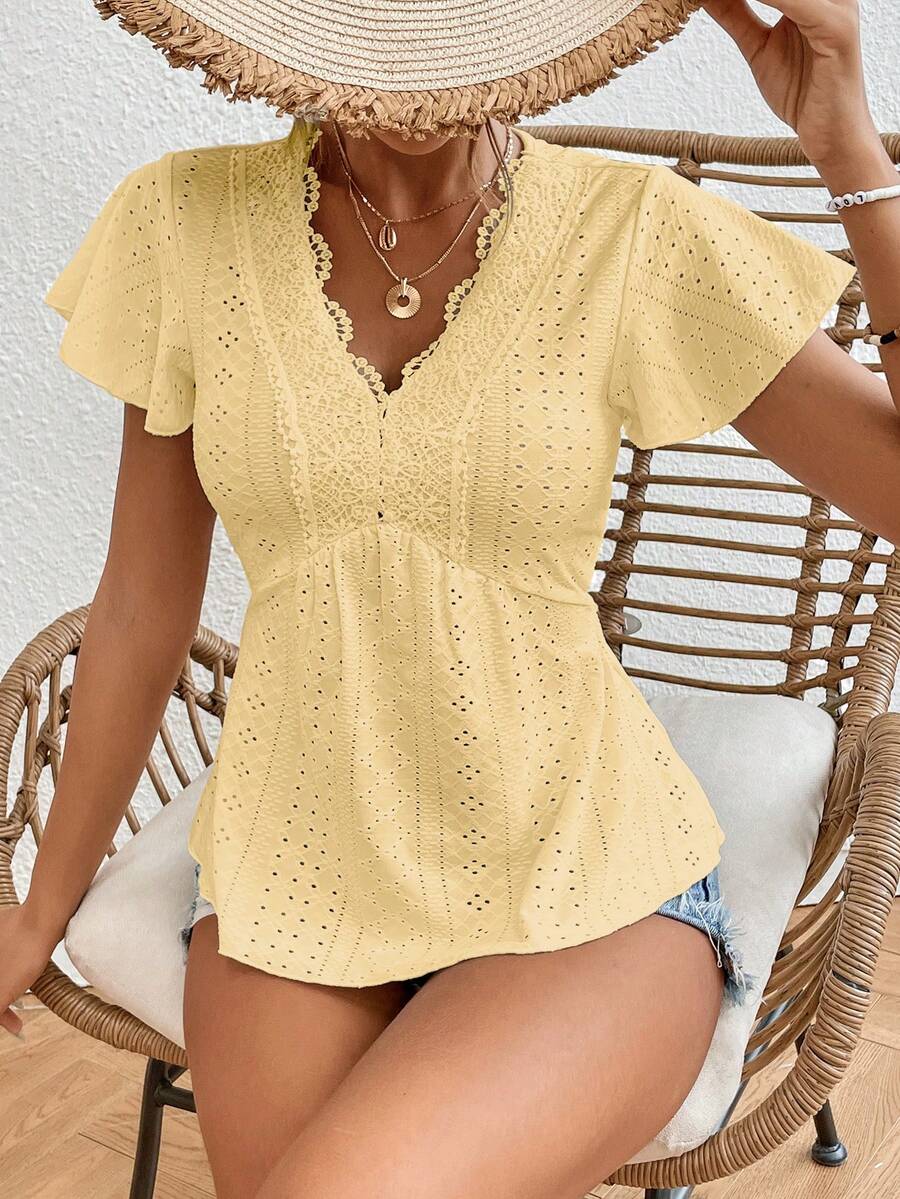 Blusa Peplum com Bordado e Renda IMG 12