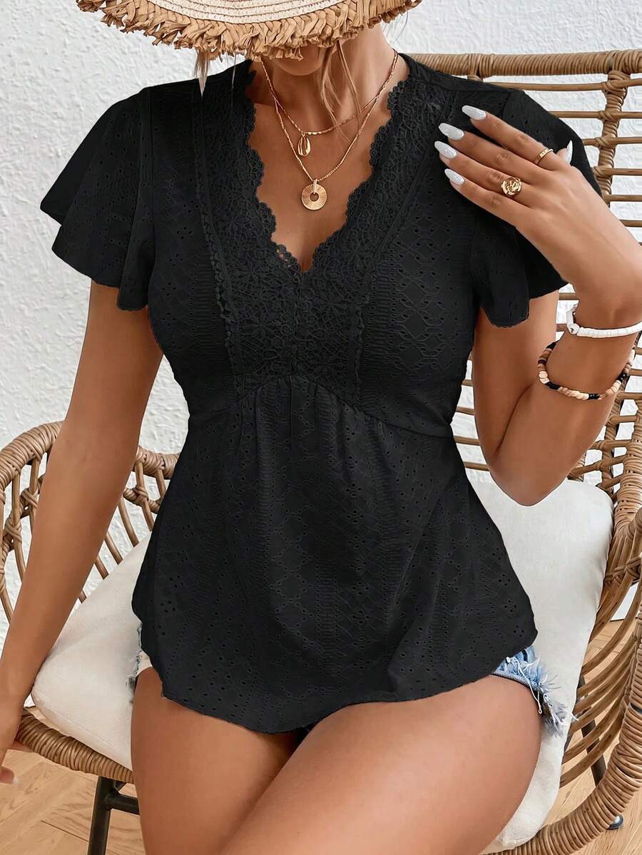 Blusa Peplum com Bordado e Renda IMG 17