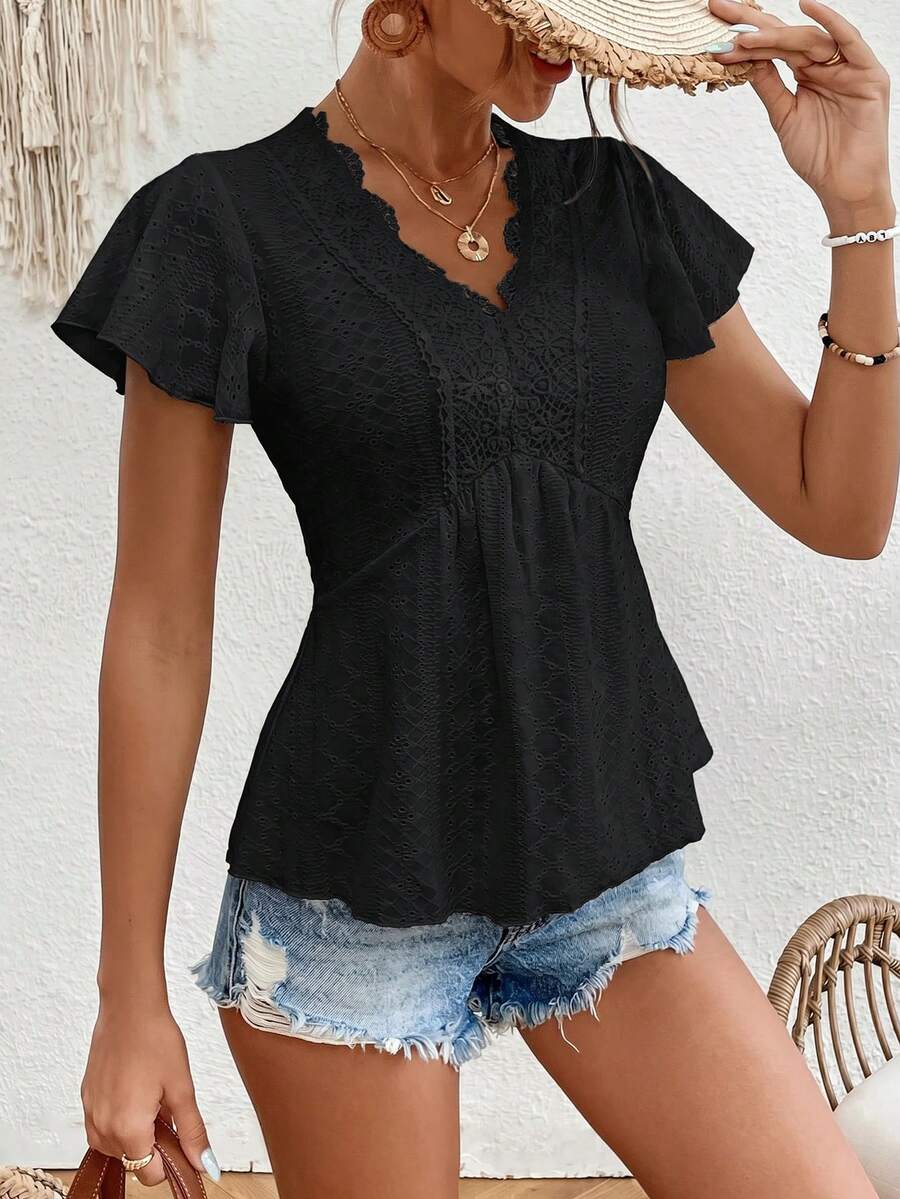 Blusa Peplum com Bordado e Renda IMG 18