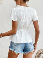 Blusa Peplum com Bordado e Renda IMG 2