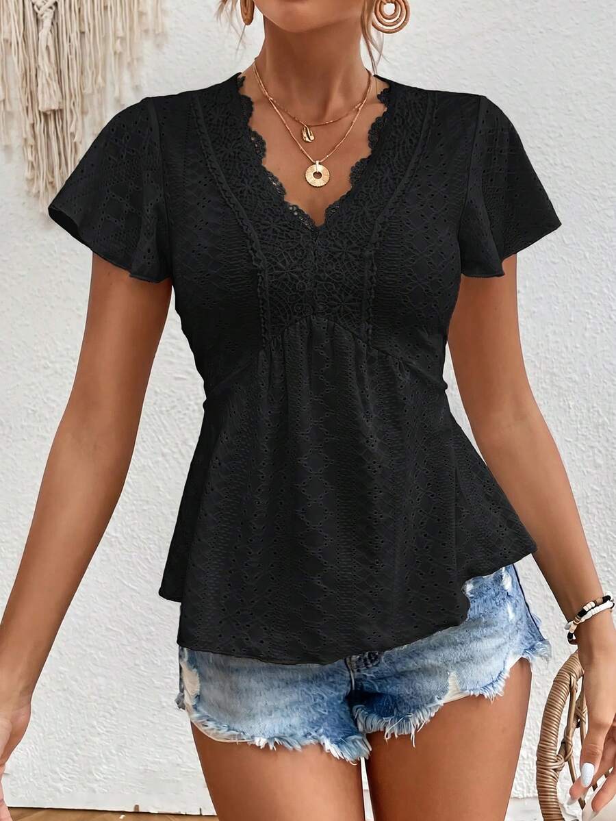 Blusa Peplum com Bordado e Renda IMG 20