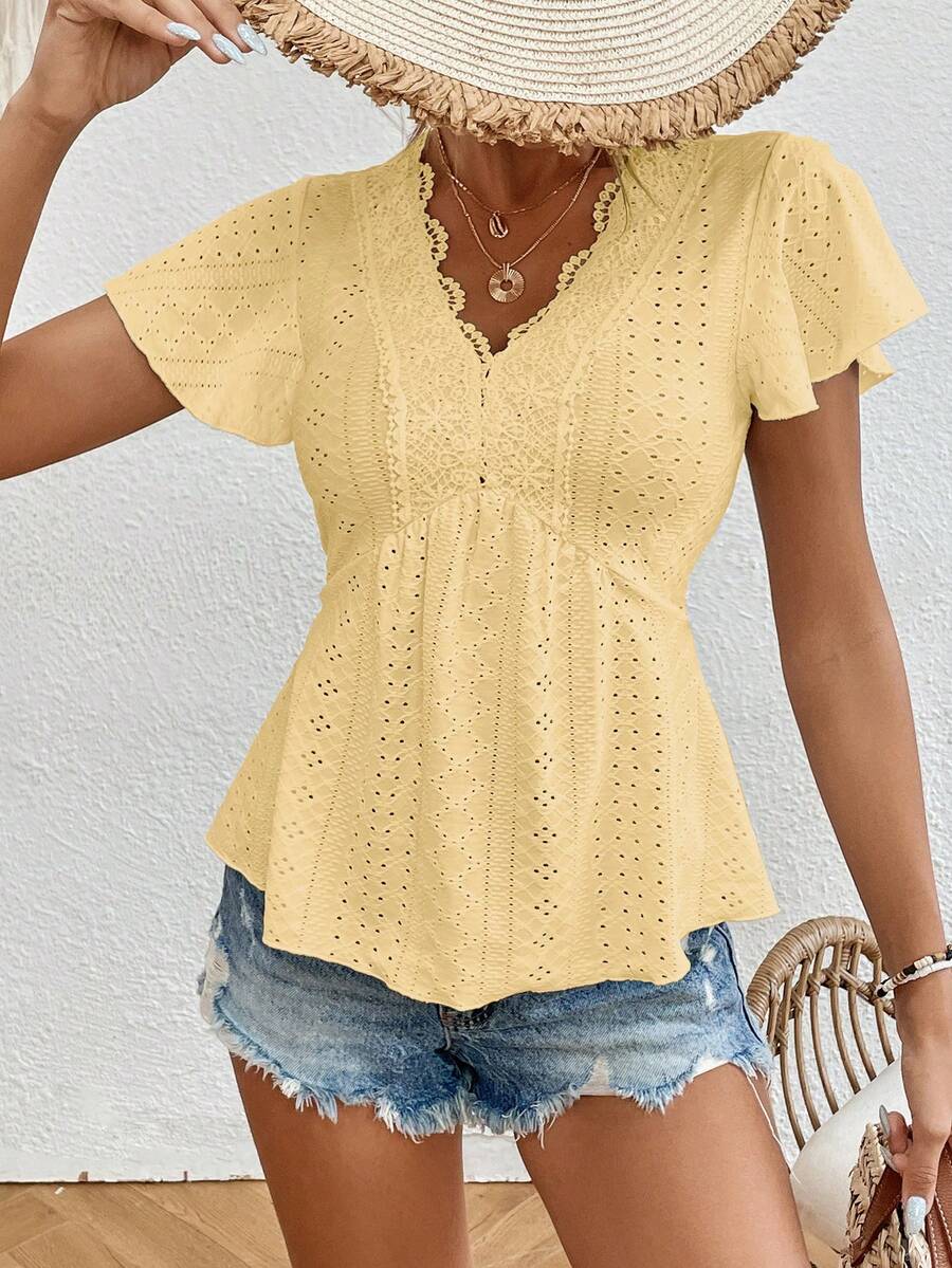 Blusa Peplum com Bordado e Renda IMG 8