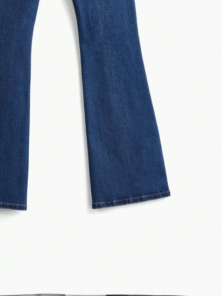 Motf Premium Calça Jeans De Perna Larga Sem Cinto