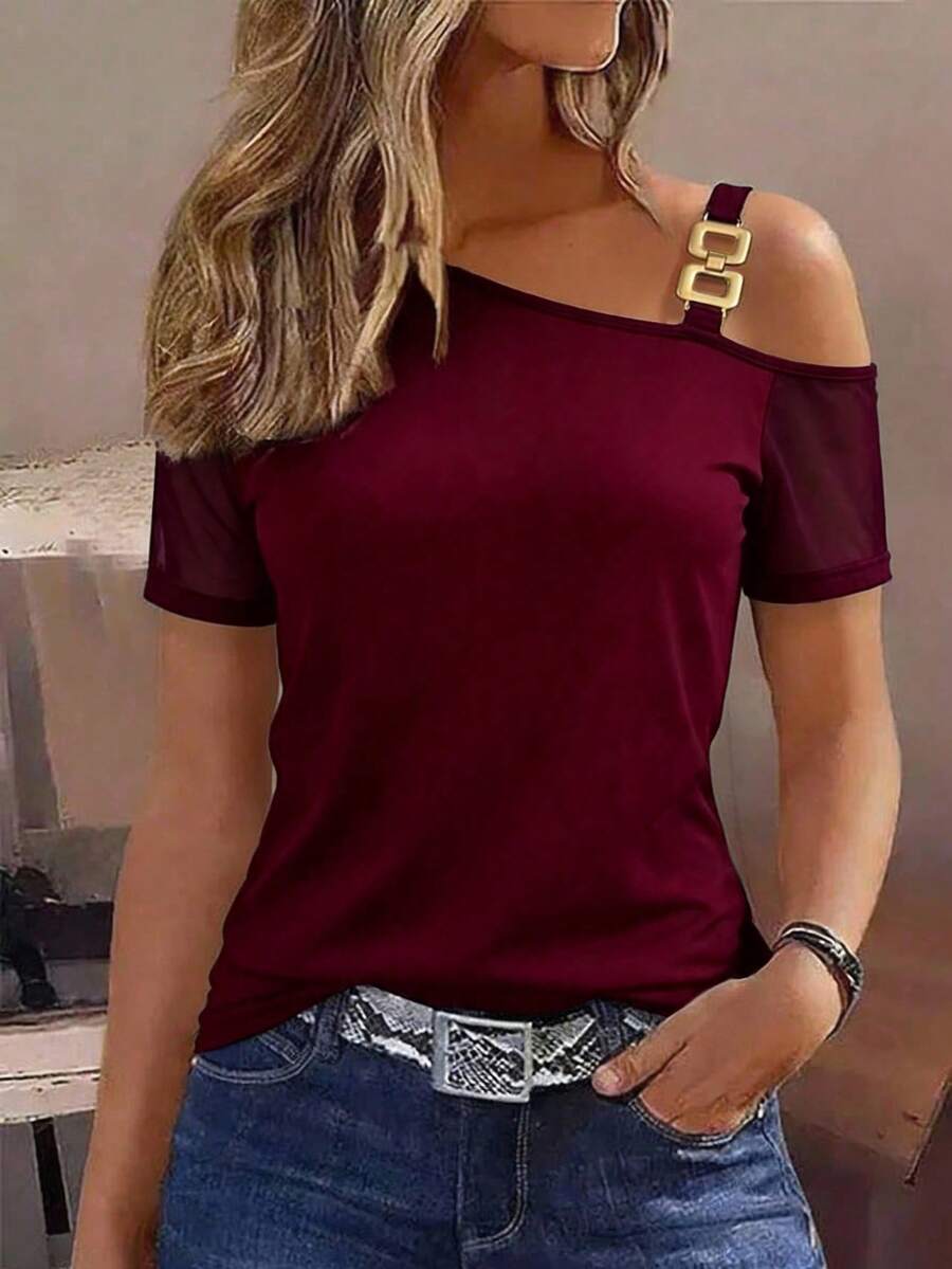 Camiseta Assimétrica em Malha IMG 10