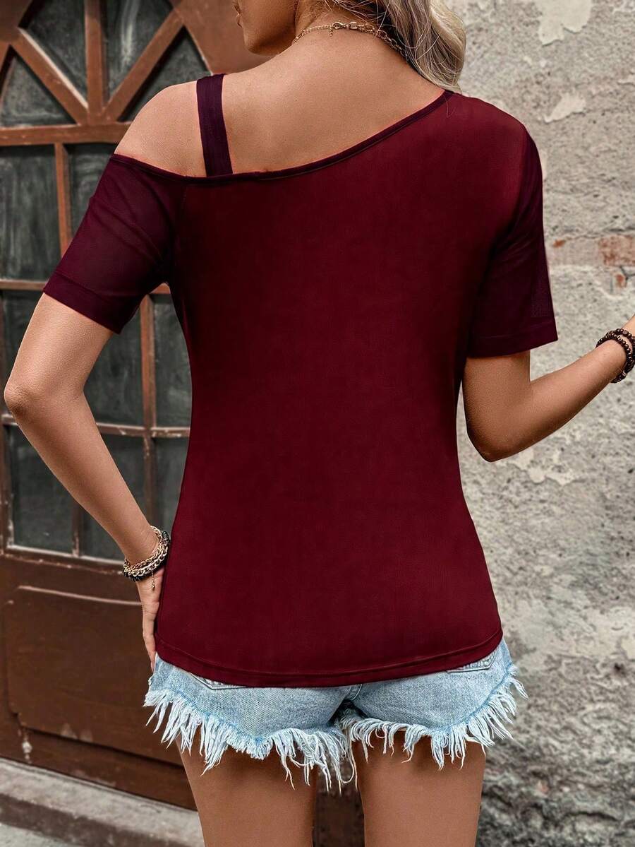 Camiseta Assimétrica em Malha IMG 11