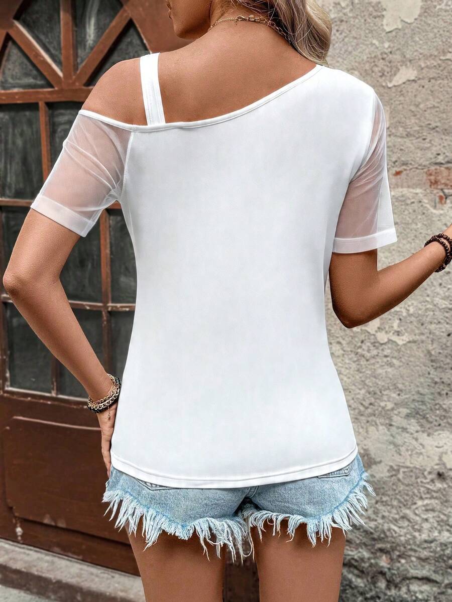 Camiseta Assimétrica em Malha IMG 19