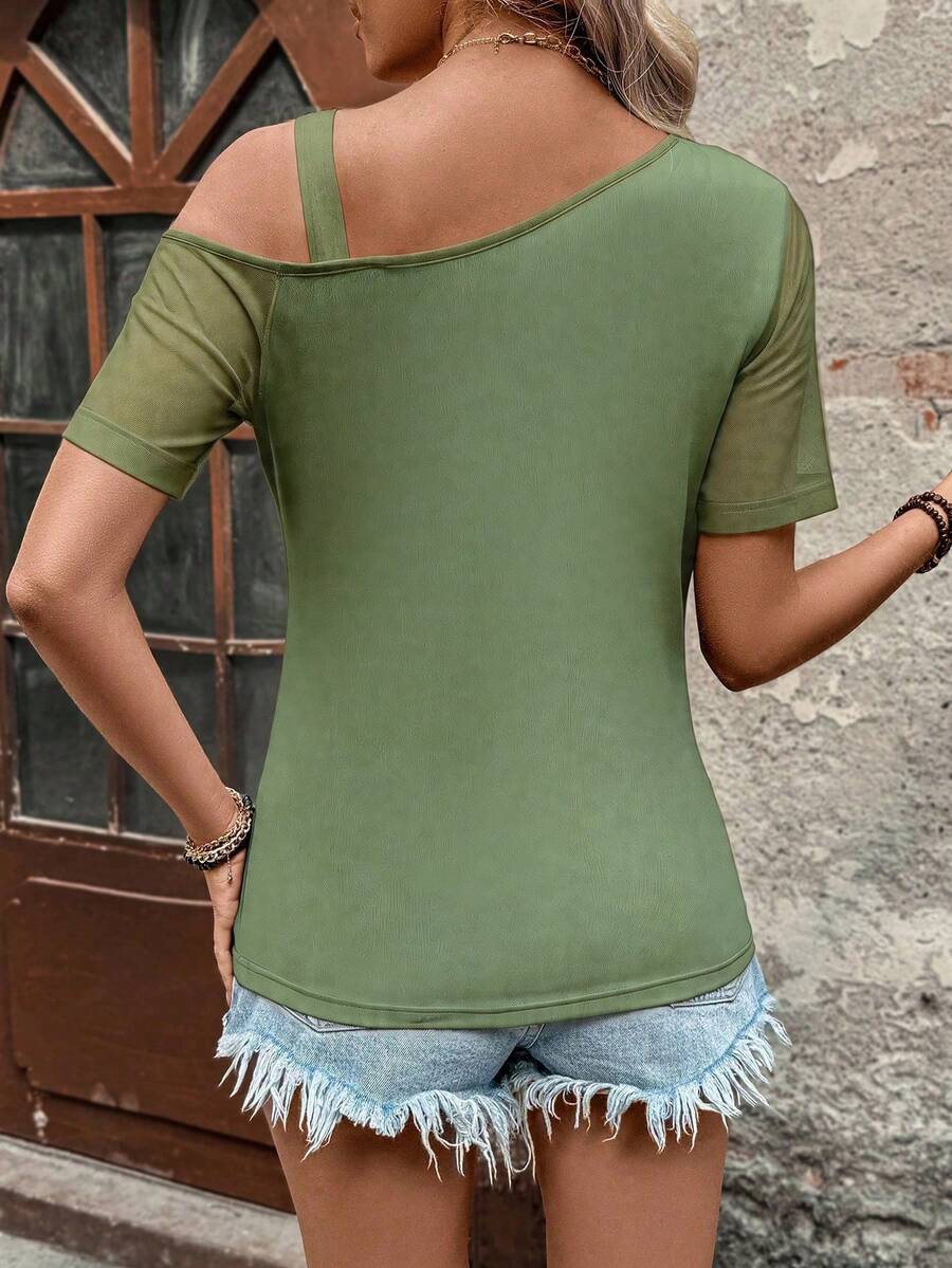 Camiseta Assimétrica em Malha IMG 25