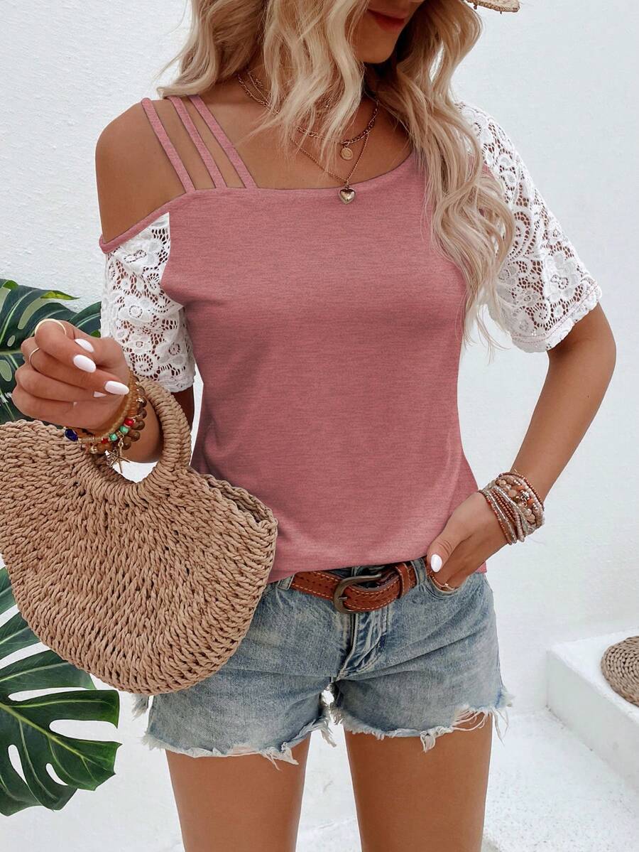 Camiseta Assimétrica em Malha Jacquard IMG 27