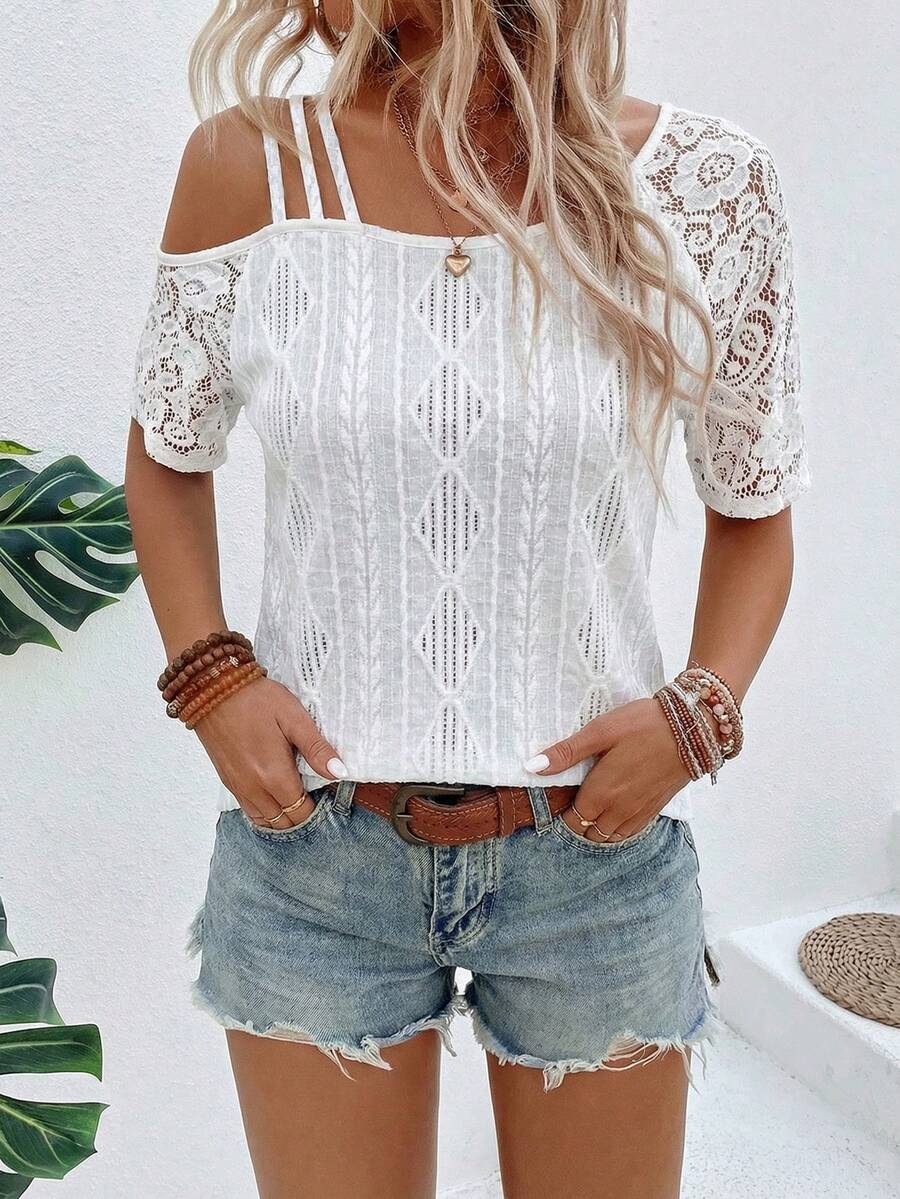 Camiseta Assimétrica em Malha Jacquard IMG 36