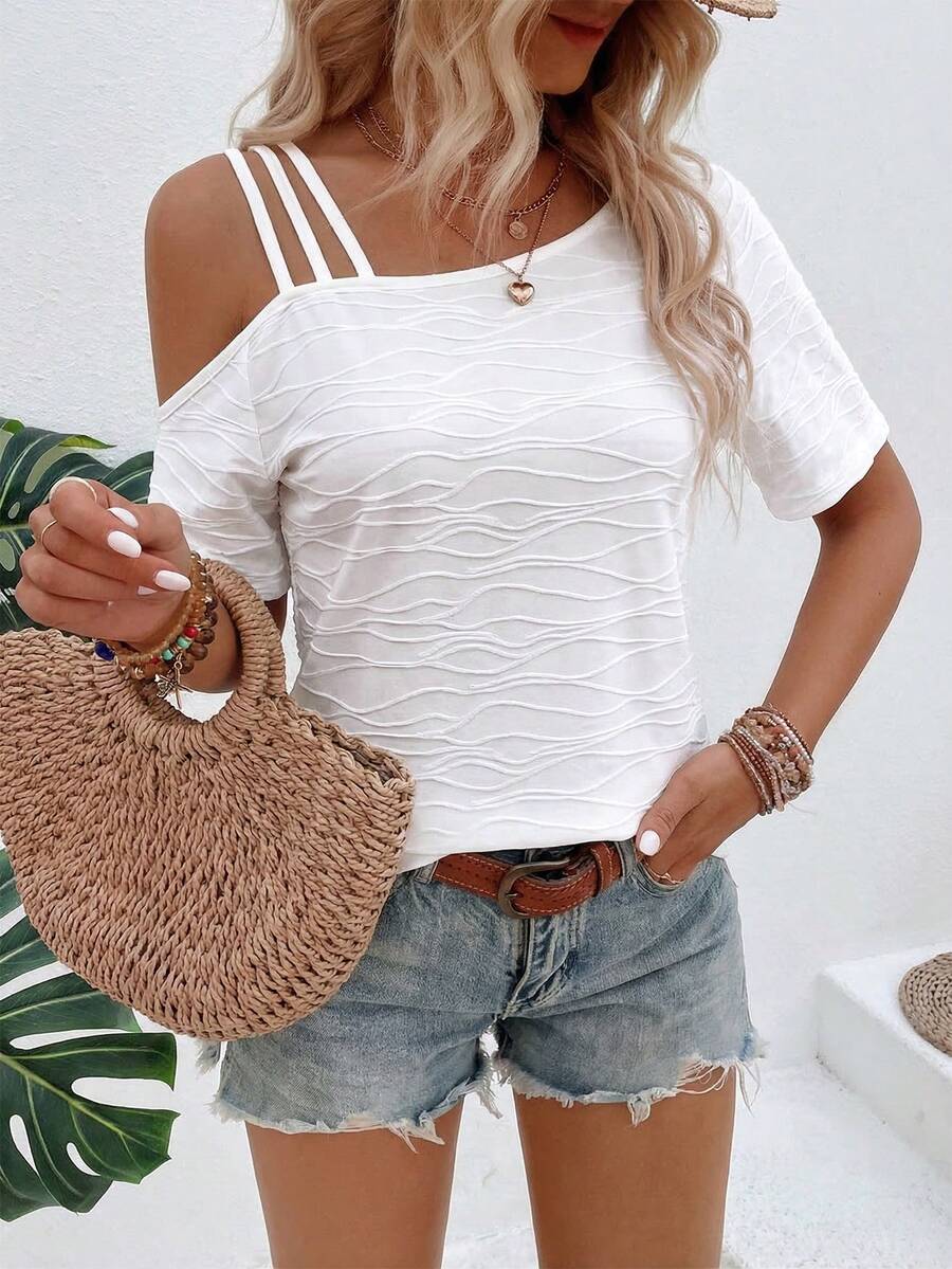 Camiseta Assimétrica em Malha Jacquard IMG 41