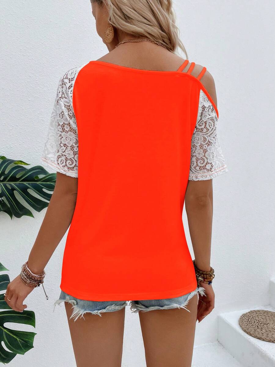 Camiseta Assimétrica em Malha Jacquard IMG 45