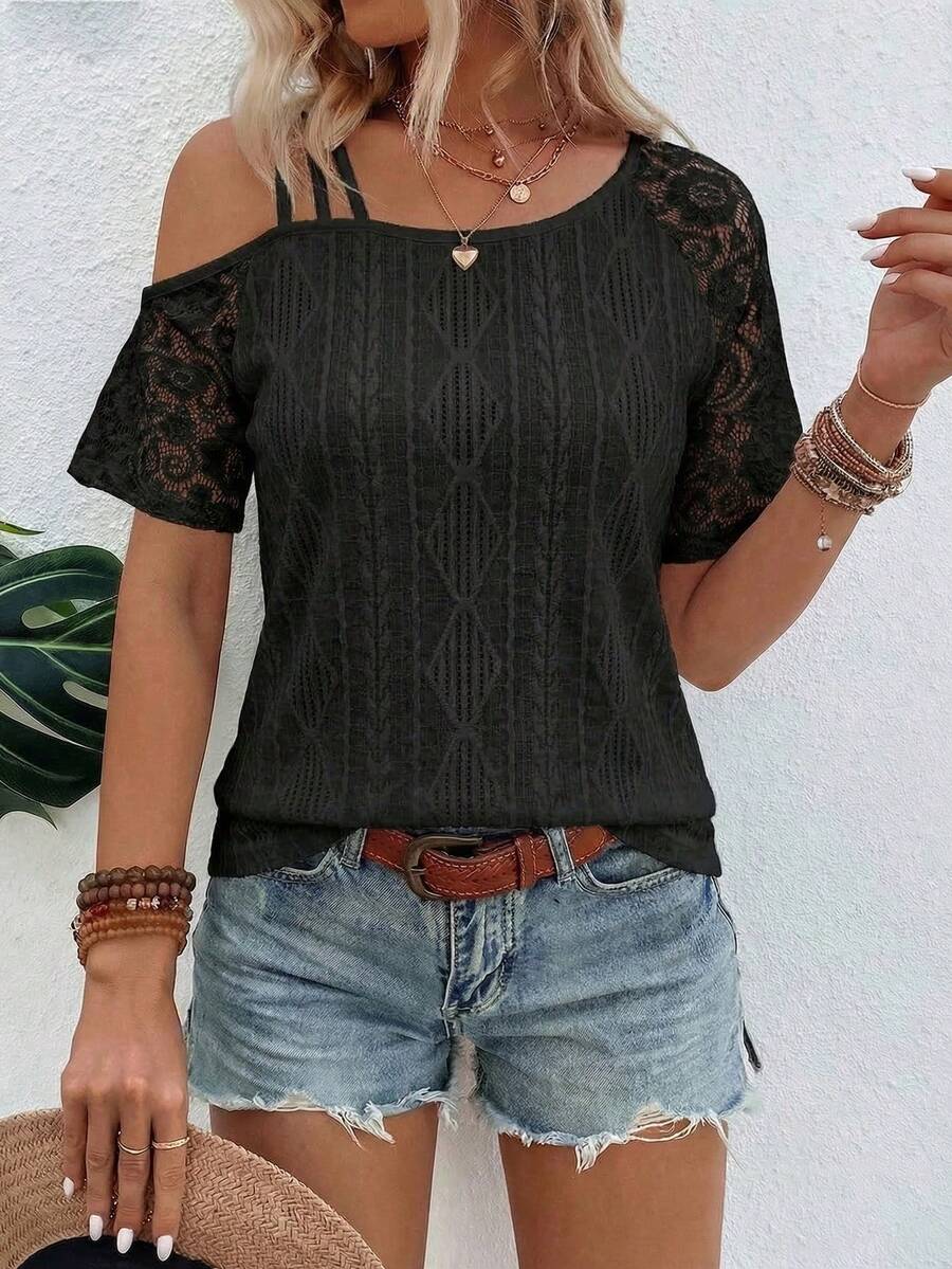 Camiseta Assimétrica em Malha Jacquard IMG 50