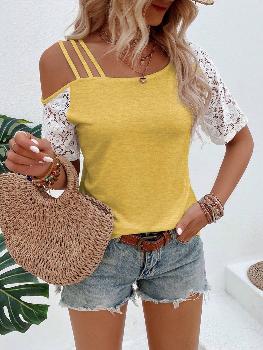 Camiseta Assimétrica em Malha Jacquard IMG 65