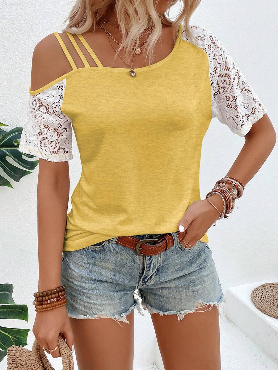 Camiseta Assimétrica em Malha Jacquard IMG 66