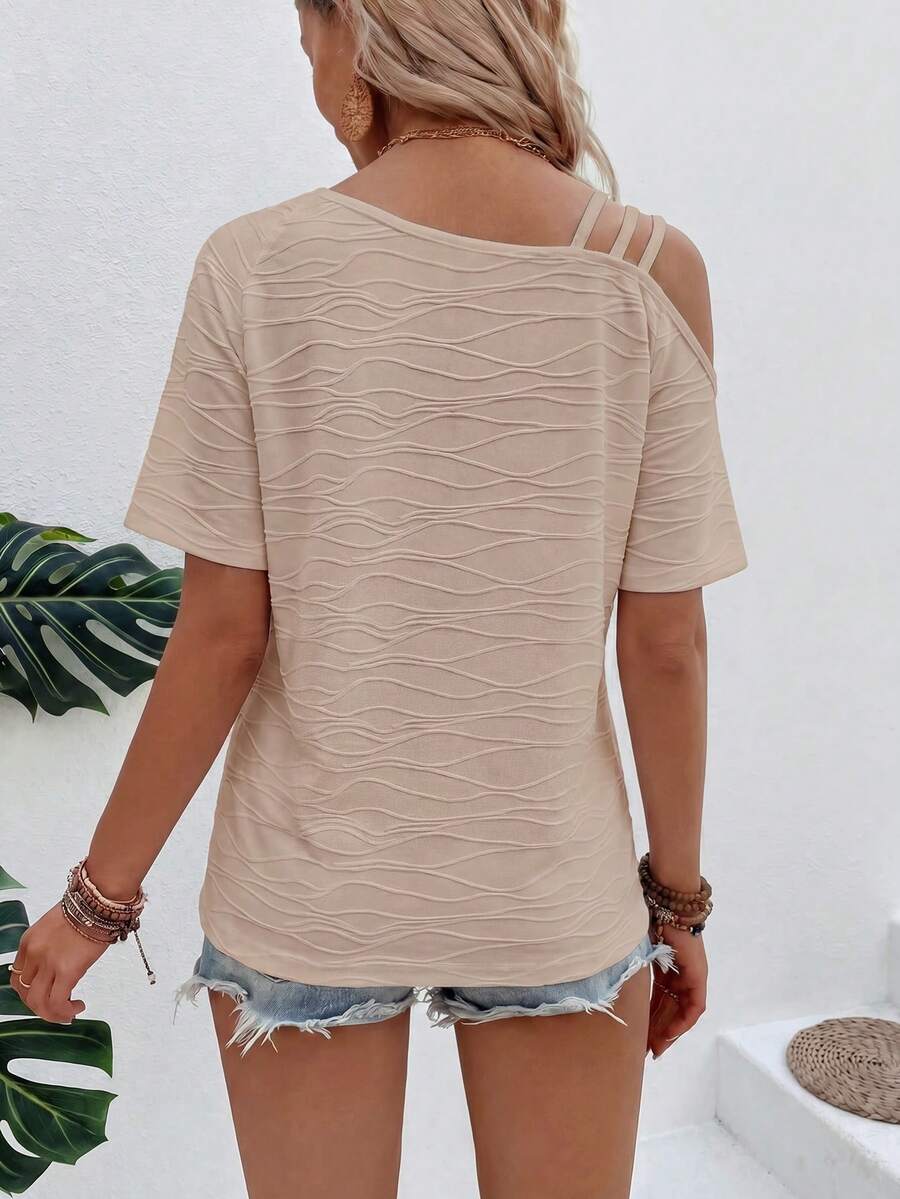 Camiseta Assimétrica em Malha Jacquard IMG 74