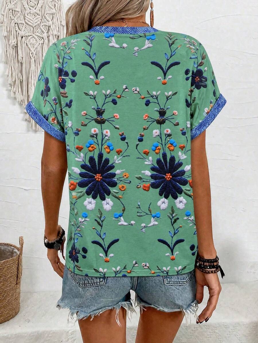 Camiseta Básica Decote V e Manga Curta IMG 93