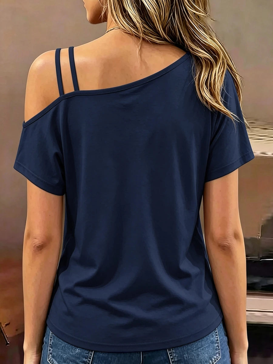 Camiseta com Ombro Descoberto e Alça IMG 59