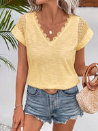 Camiseta com Renda e Manga Morcego IMG 107