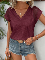 Camiseta com Renda e Manga Morcego IMG 83