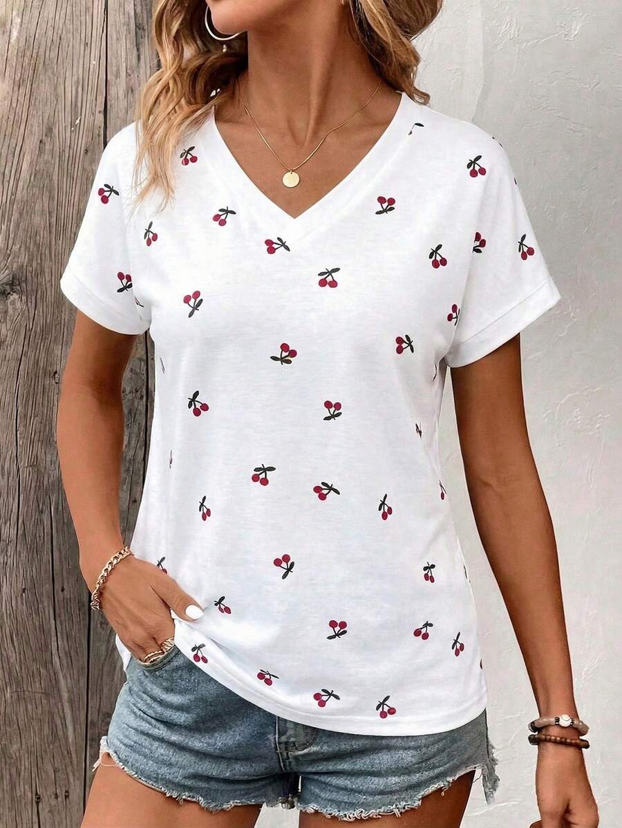 Camiseta Decote V com Detalhe em Renda IMG 12