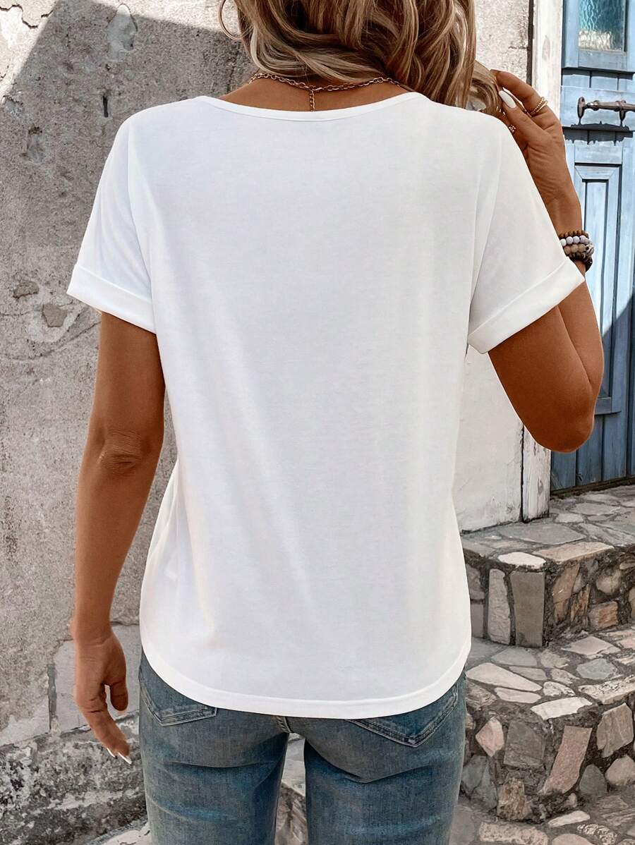 Camiseta Decote V de Manga Curta IMG 2