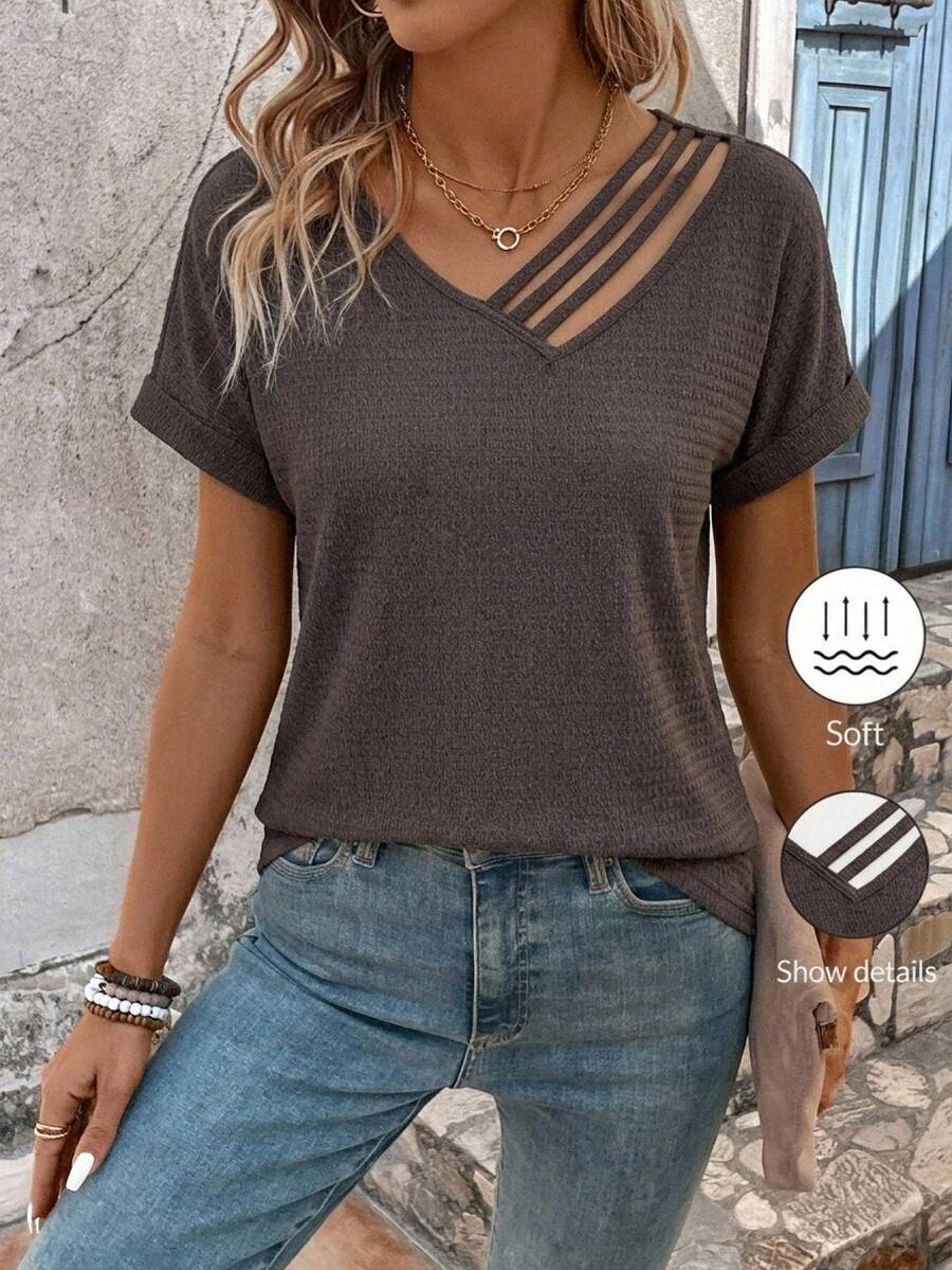 Camiseta Decote V de Manga Curta IMG 51
