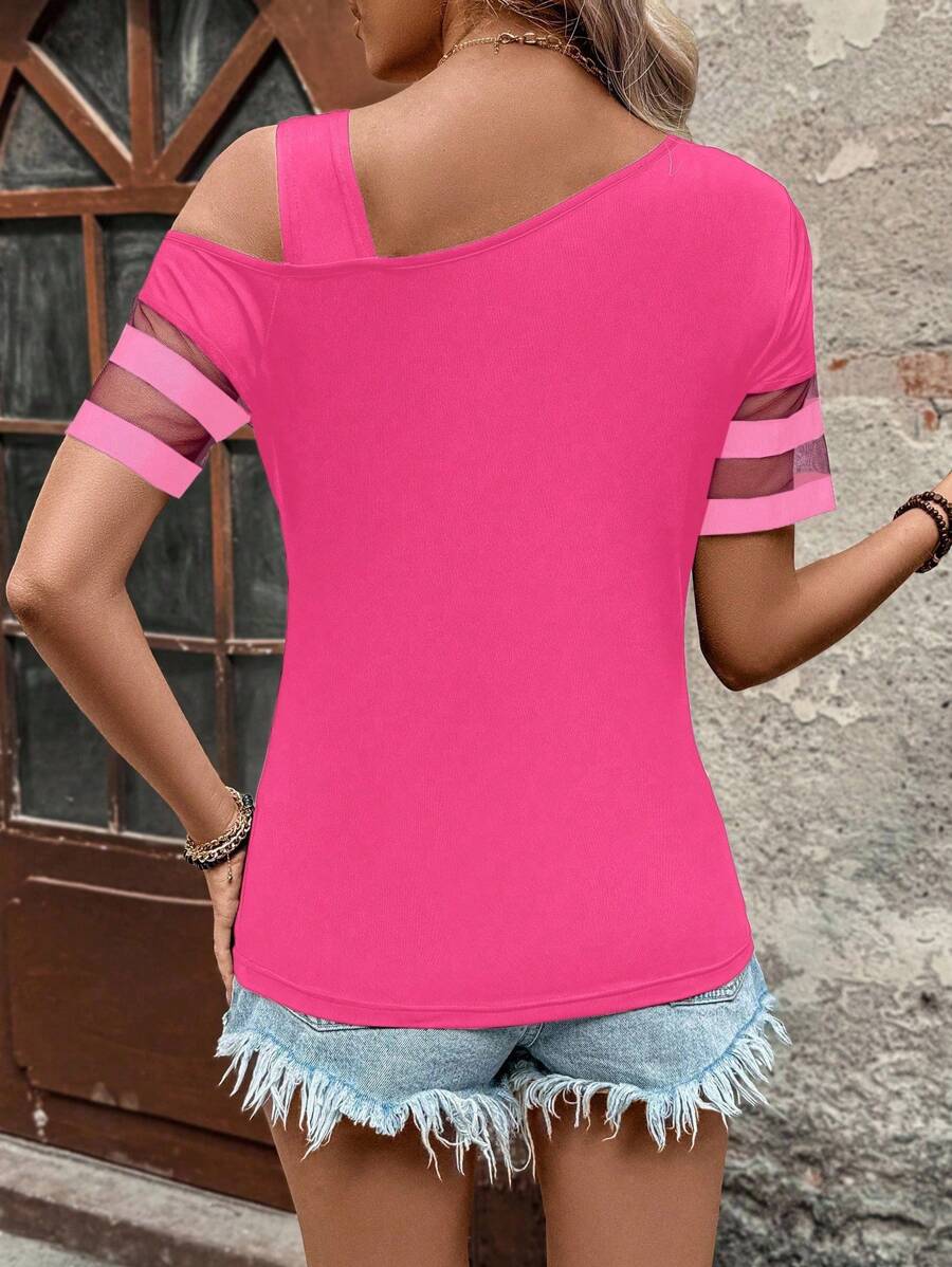 Camiseta Gola Assimétrica com Tule IMG 2