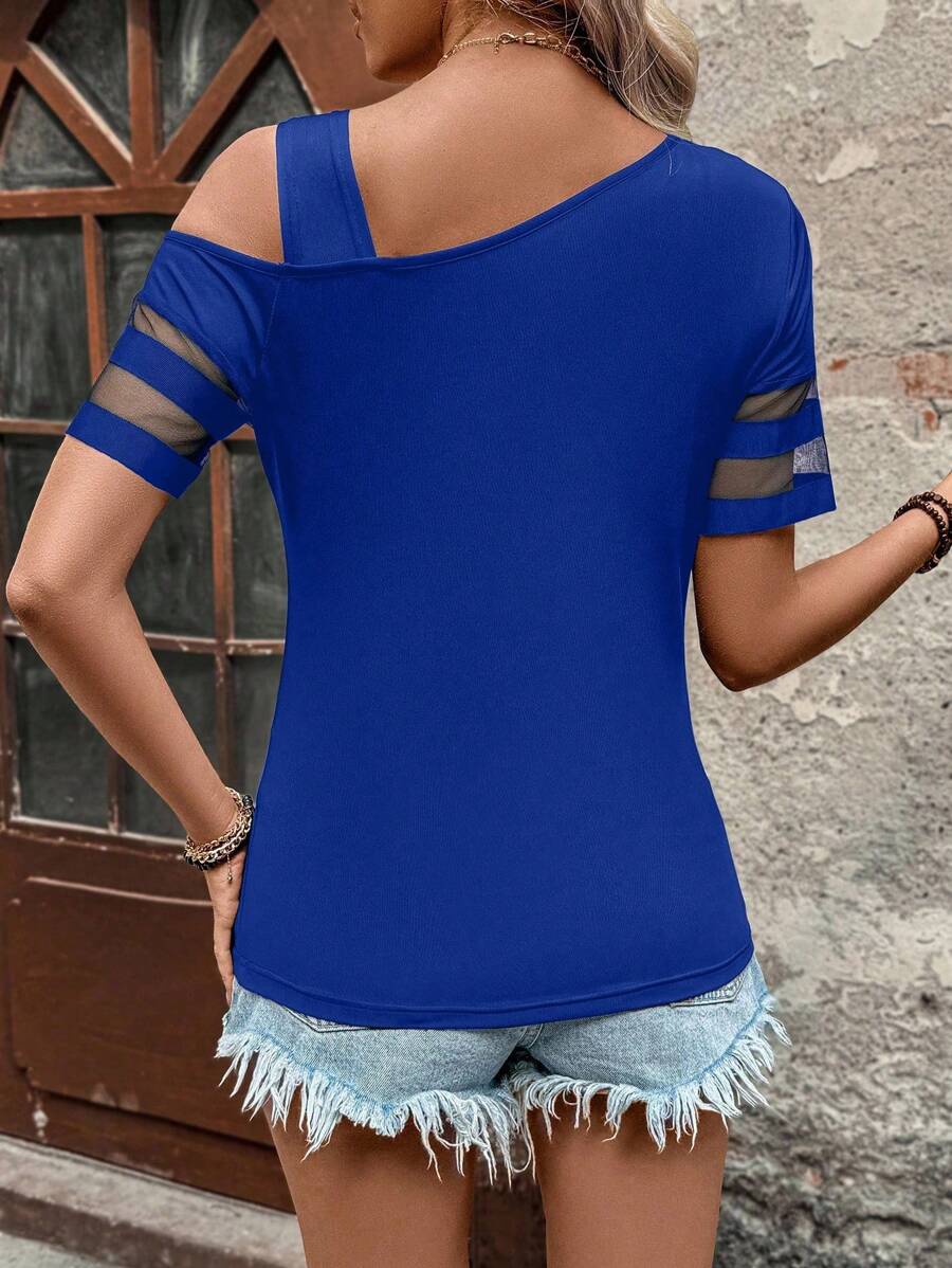 Camiseta Gola Assimétrica com Tule IMG 28