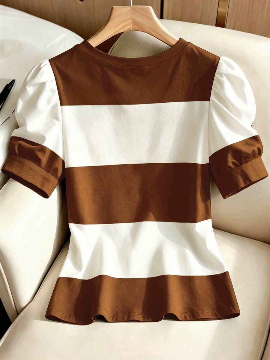Camiseta Gola Redonda com Manga Bufante IMG 104