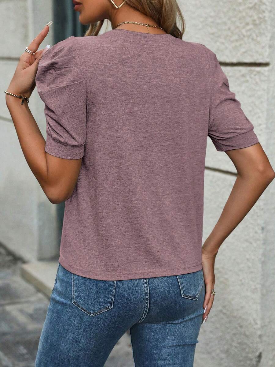 Camiseta Gola Redonda com Manga Bufante IMG 93