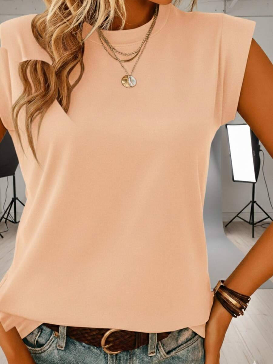 Camiseta Gola Redonda com Manga Estruturada IMG 19