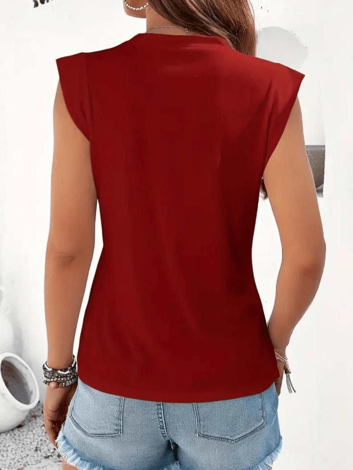 Camiseta Gola Redonda com Manga Estruturada IMG 26