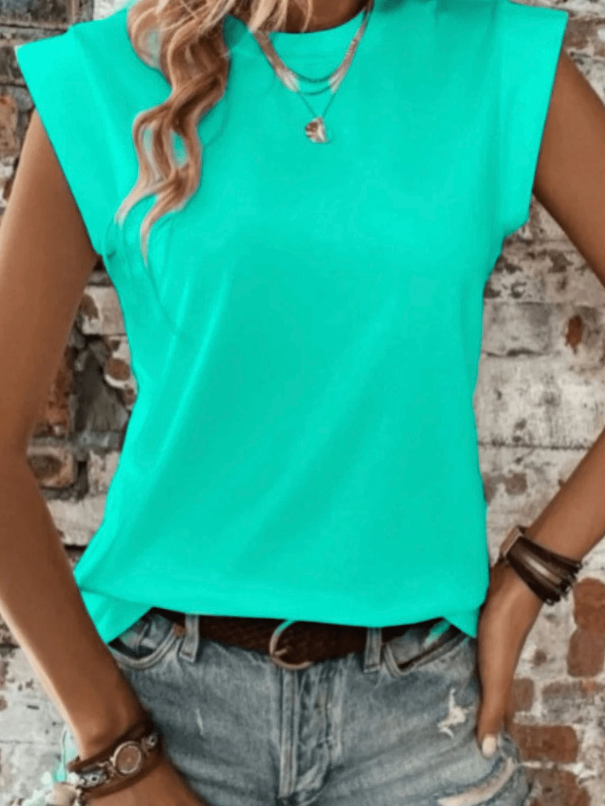 Camiseta Gola Redonda com Manga Estruturada IMG 27