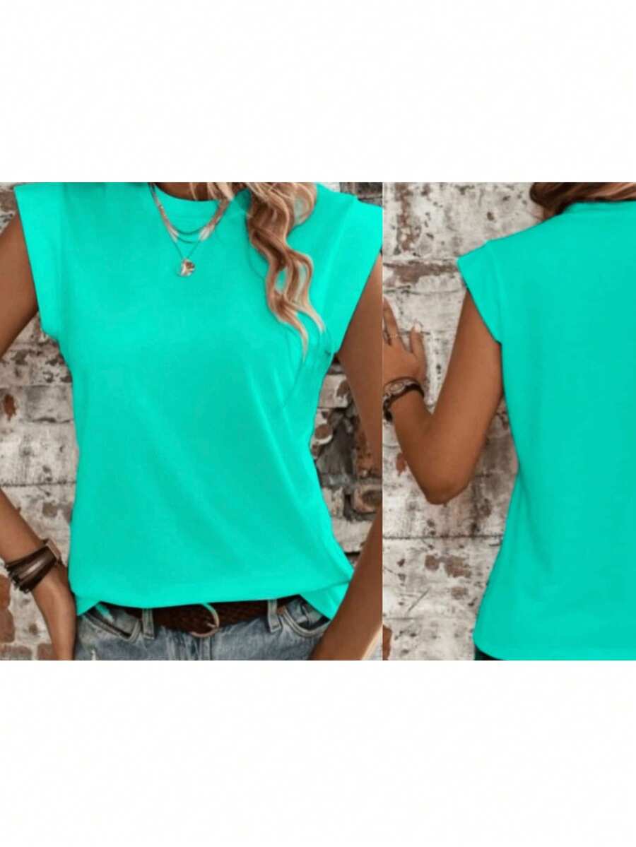 Camiseta Gola Redonda com Manga Estruturada IMG 30