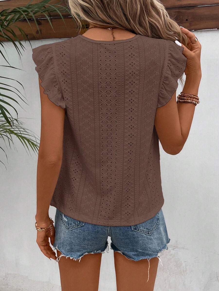 Camiseta Jacquard com Manga Borboleta IMG 28