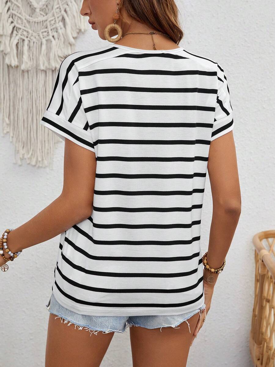 Camiseta Listrada com Manga Morcego IMG 2