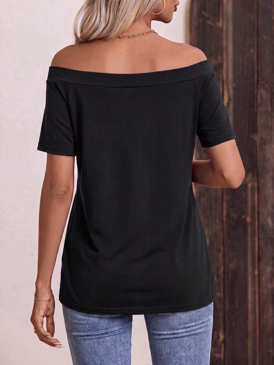 Camiseta Ombro a Ombro de Manga Curta IMG 14